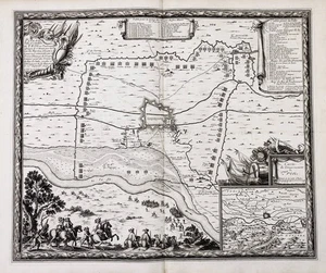 Trino Piemonte Italia Italy carta map incisione engraving Beaulieu 1660 - Bild 1 von 1