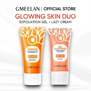 GMEELAN Glowing Skin Duo Set Orange Exfoliation Gel + Whitening Lazy Cream NEW - Picture 1 of 10