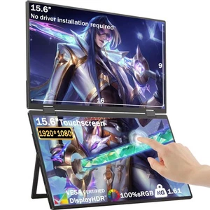 Dual Portable Monitor Touchscreen,15.6" 1080P FHD Laptop Screen Extender,100%... - Picture 1 of 7