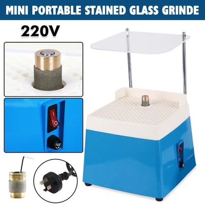 Portable Stained Glass Grinder w/Bracket Diamond Automatic Art Grinding Tools AU - image 1 of 4