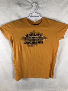 Harley-Davidson Hemd Damen 2XL Gold Strass Jim's St Petersburg Händler - Bild 1 von 10