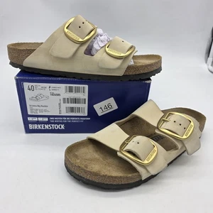 Birkenstock Arizona Zapatos con Hebilla Grande para Mujer Talla 9 Sandalias de Cuero Nobuck Estrechas - Imagen 1 de 11
