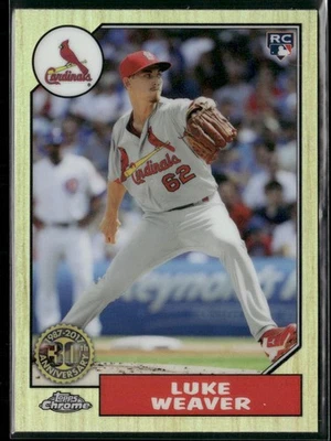 Luke Weaver 2017 Topps Chrome 1987 30th Anniversary RC NO87T-13 Cardinals - Изображение 1 из 2