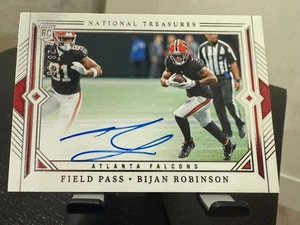 BIJAN ROBINSON 2023 PANINI NATIONAL TREASURES FIELD PASS ROOKIE AUTO RC /99 - Picture 1 of 2