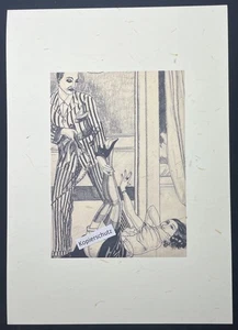 Erotic Kunstdruck einer Kohlezeichnung „Lesbian Love“ zu Gamiani 2 nuits d‘exes - Bild 1 von 2