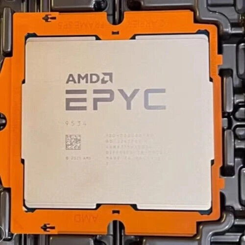 AMD EPYC 9534 Processor CPU 64-Core 2.45GHz~3.70GHz TDP-280W SP5 DDR5-4800MHz - Image 1 of 1