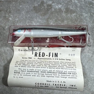 Vintage Cotton Cordell Red Fin 907 Silver Scale Tough Color Minnow NIB Paperwork - Picture 1 of 10