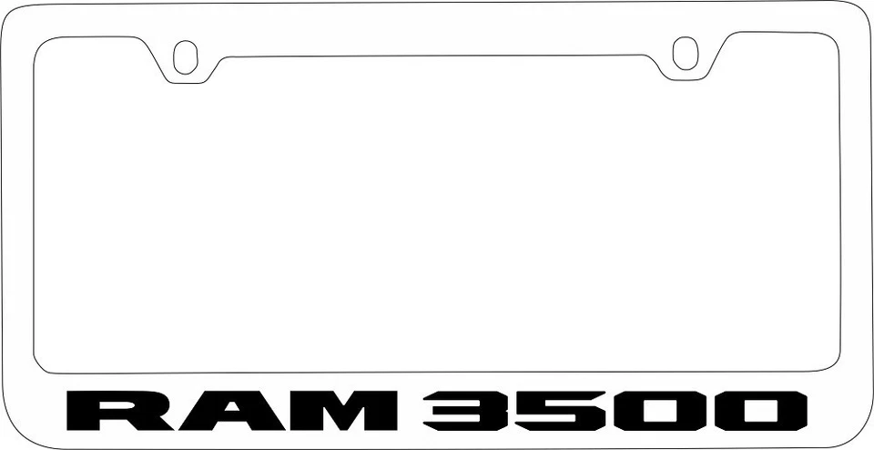 Рама для номерного знака Dodge Ram 3500 белая - Изображение 1 из 1