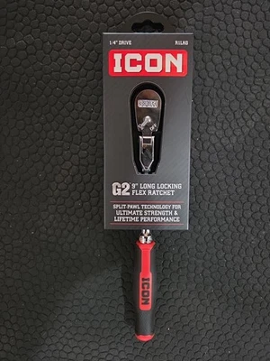 ICON R1LKG G2 9" LONG LOCKING FLEX RATCHET 1/4 INCH DRIVE - Image 1 of 2