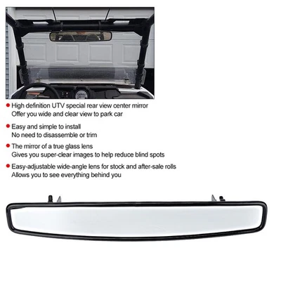 ⊹Wide Rear View Race Mirrors Convex Reverse Mirror With 1.75in Clamp For UTV - Image 1 of 4