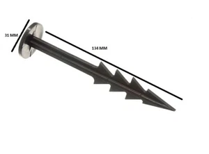 4 X Black Plastic Large Easy Push In Ground Pegs | Onestopdiy New - Picture 1 of 1