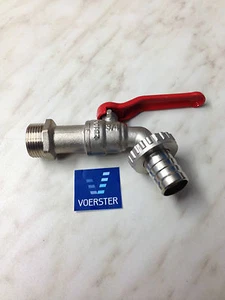 Auslaufkugelhahn PN 10 DN 15 1/2" vernickelt Kugelhahn Auslaufhahn Wasserhahn - Bild 1 von 1