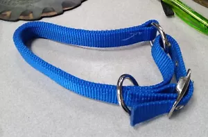 Hamilton Products Blue Nylon Dog Collar 1" x 16" - Picture 1 of 3