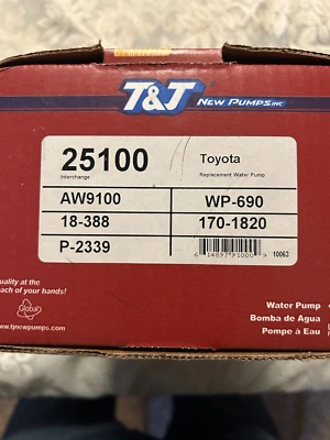 Bomba de agua 25100, AW9100 Foto 1 de 3