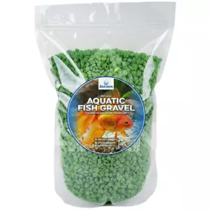 Sakana Green Aquatic Fish Gravel - Premium Aquarium Tank Pond Decoration Stones - Picture 1 of 28