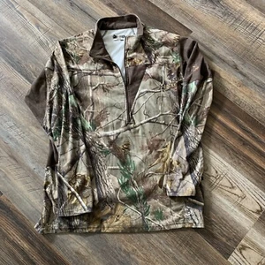 Rocky Scent IQ Atomic Mens M/M/M 1/4 Zip Pullover Real tree Camo Shirt - Picture 1 of 9