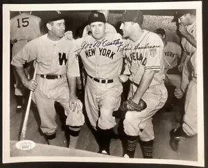 Joe McCarthy Signed Photo 8x10 Baseball Lou Boudreau Autograph JSA HOF Yankees - Picture 1 of 4