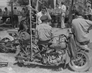 Baker Motorcycle Club Harley 1941 Vintage 8x10 Reprint Of Old Photo - Picture 1 of 1