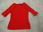 American Eagle Outfitter Womens Pullover Sweater Bac Zip Long Sleeves Red Size S