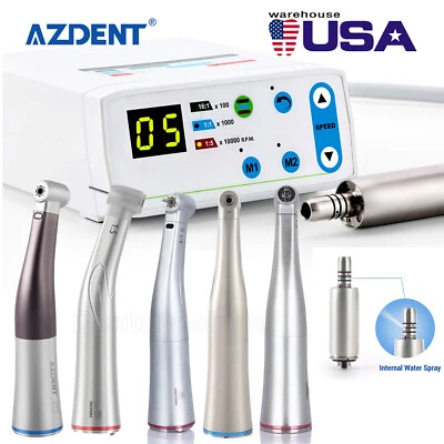 Micro motor/fibra óptica elétrico sem escova LED dental 1:5 peça de mão crescente - Imagem 1 de 4