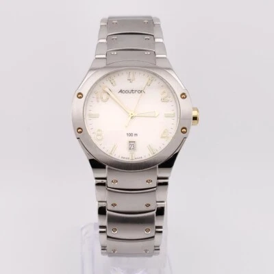 Двухцветные мужские часы Accutron Bulova 37 мм 100 м нержавеющая сталь (PB1026394) - Изображение 1 из 4