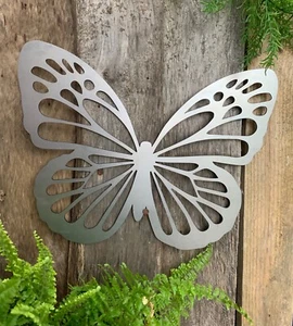 SCHMETTERLING WANDKUNST AUFHÄNGER STAHL GARTEN WOHNDEKO GESCHENK 2 SMLL - Bild 1 von 3