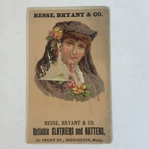 Besse Bryant & Company Victorian Trade Card Worchester Massachusetts VTC 3 - Picture 1 of 3