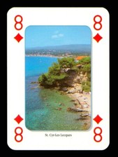1 x playing card France Var St. Cyr-Les Lecques - 8 of Diamonds P03