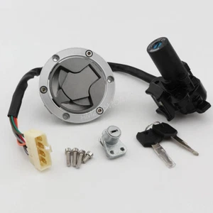 For Kawasaki Ninja 250R 2008-2012 2009 2010 Ignition Switch Fuel Gas Cap Set - Foto 1 di 6