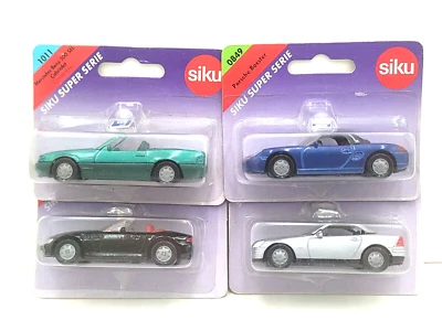 VINTAGE SIKU - LOT OF 4 - PORSCHE, BMW, 2 MERCEDES-BENZ - SUPER SERIES - NICE - Image 1 of 4