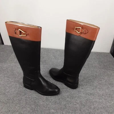 Vince Camuto Andalian Boots Women's 7M WC Black Brown Warm Caramel Leather  - Image 1 of 4