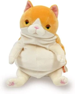 Shinada Global Mochi-Neko Cat Hachiware Orange M size Plush Doll 14×14×22cm NEW - Picture 1 of 2