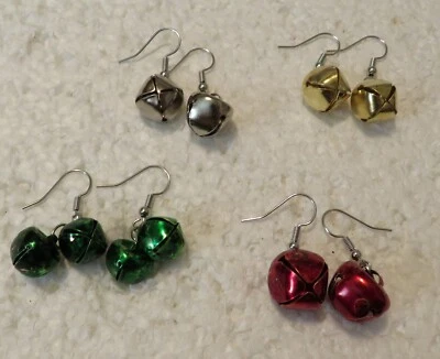 Jingle Bells, Christmas Gifts, Bell Earring, Dangle Earrings, Christmas Earrings - Image 1 of 4
