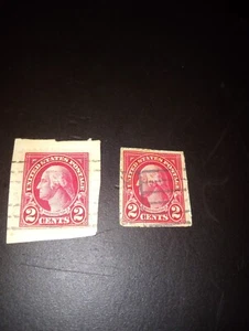 2 USA 1923 George Washington 2 Cents Red Used Postage Stamp rare - Picture 1 of 4