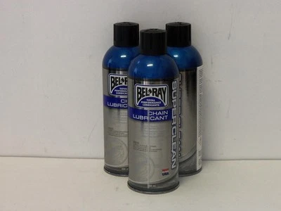 33,25 €/l Bel-Ray spray de cadena 3 x 400 ml Super Clean Chain Lube grasa de cadena blanca