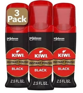 Instant Shine & Protect Liquid Shoe Polish, Black, Pack of 3 - Picture 1 of 6