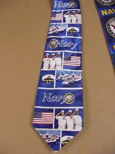 US NAVY LOGO SEAMAN FLAG TIE NECKTIE NEW USN SAILOR CARRIER UNITED STATES - Picture 1 of 1