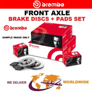 BREMBO Front Axle BRAKE DISCS + PADS SET for PROTON WIRA Hatchback 1.3 2000-2007 - Picture 1 of 8
