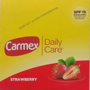 12 Ct Carmex Click-Stick Moisturizing Lip Balm SPF 15 Strawberry 0.15 oz - Picture 1 of 6