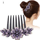 Women Hair Accessories Crystal Rhinestones Flower Hair Combs Clip Disk Headwear