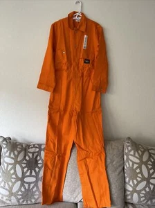Fire Resistant Coveralls by Rasco HRC2 Orange Cotton 7.5 Oz Size 38 REG. - Picture 1 of 7