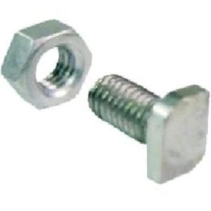 20 x Greenhouse Glasshouse Aluminium Cropped Head Nuts & Bolts M6 x 12mm - Picture 1 of 4