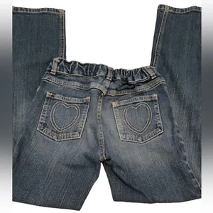 Gymboree Blue Jeans Heart Pockets and Snap Size 10 Cotton Adjustable Waist - Picture 1 of 8