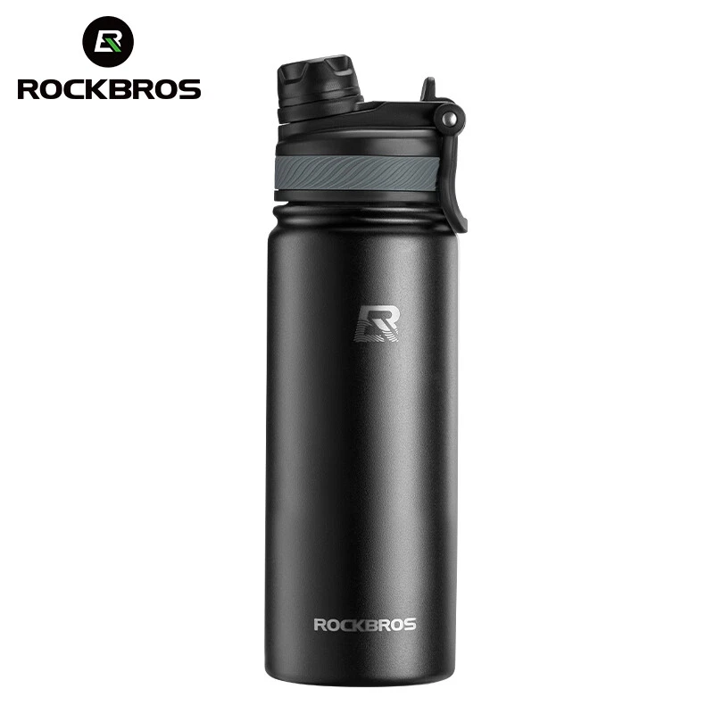 ROCKBROS Insulated Water Bottle Stainless Steel Outdoor Camping Hiking Sports - Image 1 of 4