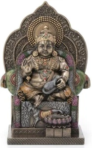 Lord Kubera Hindu Gott des Reichtums Kuvera Kuber Kuberan Beschützer Statue Figur - Bild 1 von 4
