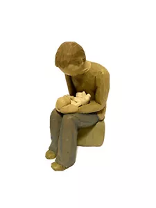 Willow Tree "New Dad" Father & Baby Figurine Demdaco 2004 Susan Lordi No Box - Picture 1 of 5