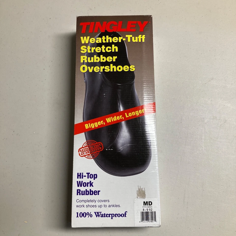Black Rubber Overshoe Medium Tingley 1300m
