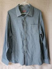Van Heusen Men's Traveler Long Sleeve Dress Shirt Plaid Size XL (17-17.5)