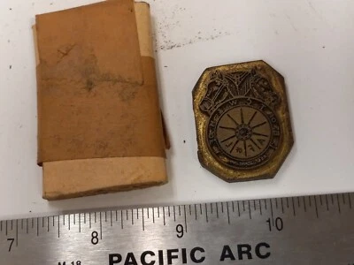 Vintage Letterpress Block / Cut (Kelsey , C&P) Teamsters Union Foil Plate  C2 - Image 1 of 2