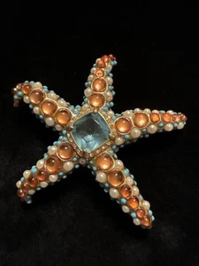 Kenneth Jay Lane KJL Cabochon Starfish Brooch Pin. (lot#8) - Picture 1 of 8